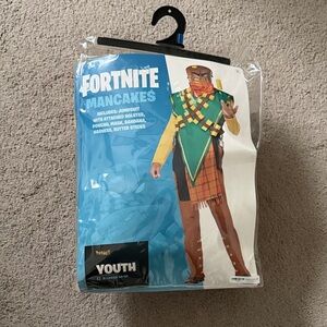 Fortnite Mancakes Youth Costume - Green and Brown